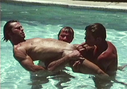 *Video:three horny gays having sexy fun with their cocks in a pool